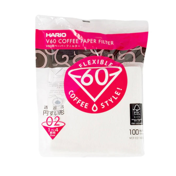 Hario V60-02 White Filter Papers - 100pk